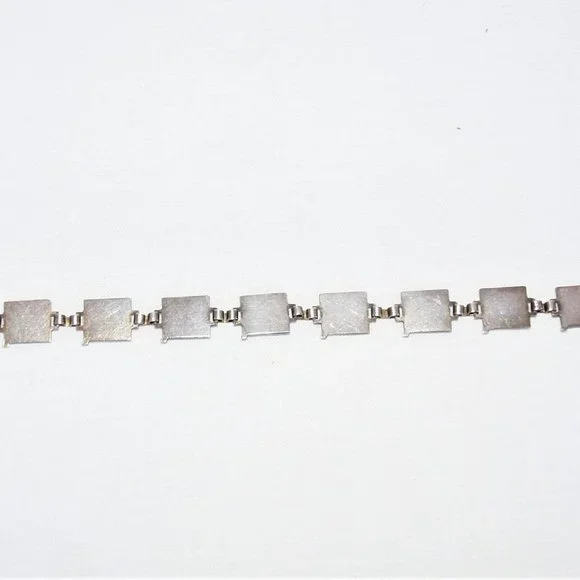 1940s Sterling Silver Enamel Nautical Flag “Sweetheart” Bracelet WWII